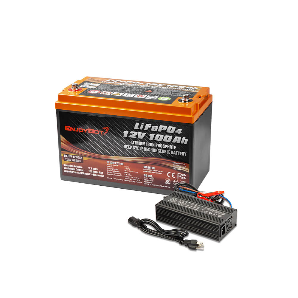 Enjoybot 12V 100Ah LiFePO4 Battery, Lithium Battery for RV, Caravan, S –  Enjoybot Europe Official Store